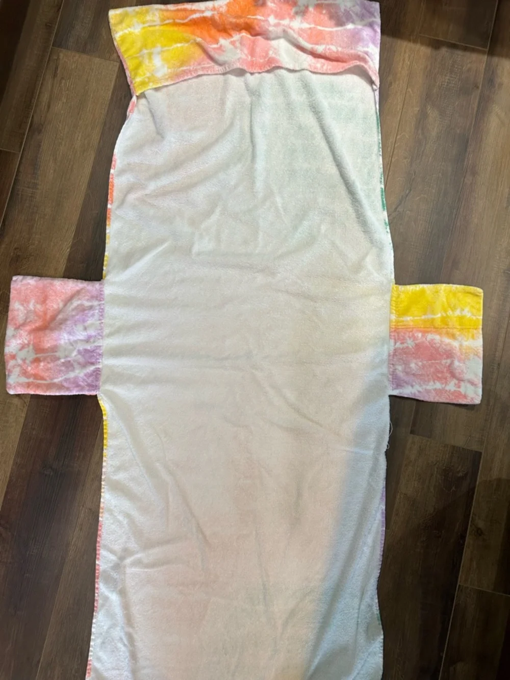 Tie-Dye 100% Cotton Kids Beach Towel - Multicolor